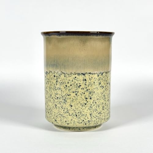 Image of SNS Ceramic Tumbler Set of 2 | Handmade Studio Pottery Drinkware for Water, Juice, Lassi, Cold Coffee & Milk | Premium Hot & Cold Beverage Glass for Home & Gifting (Oatmeal Sky Tumbler)