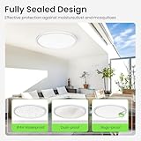 ALUSSO LED Ceiling Light, 24W Bathroom Ceiling Light 3CCT 3000K 4000K 6500K 2400LM, IP44 Waterproof Modern Ceiling Lights for Living Room Bedroom Kitchen Toilet Stair Loft Porch Garage, Ø29cm - Image 4