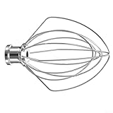 KN256 - Escoba de nieve de 6 alambres para batidoras de cabeza inclinable media, cabezal de acero inoxidable y aluminio, para batir cremas, claras de huevo y recetas para hornear