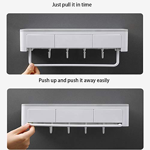 Soporte de baño de viscosa impermeable y perchero portátil multifuncional 8