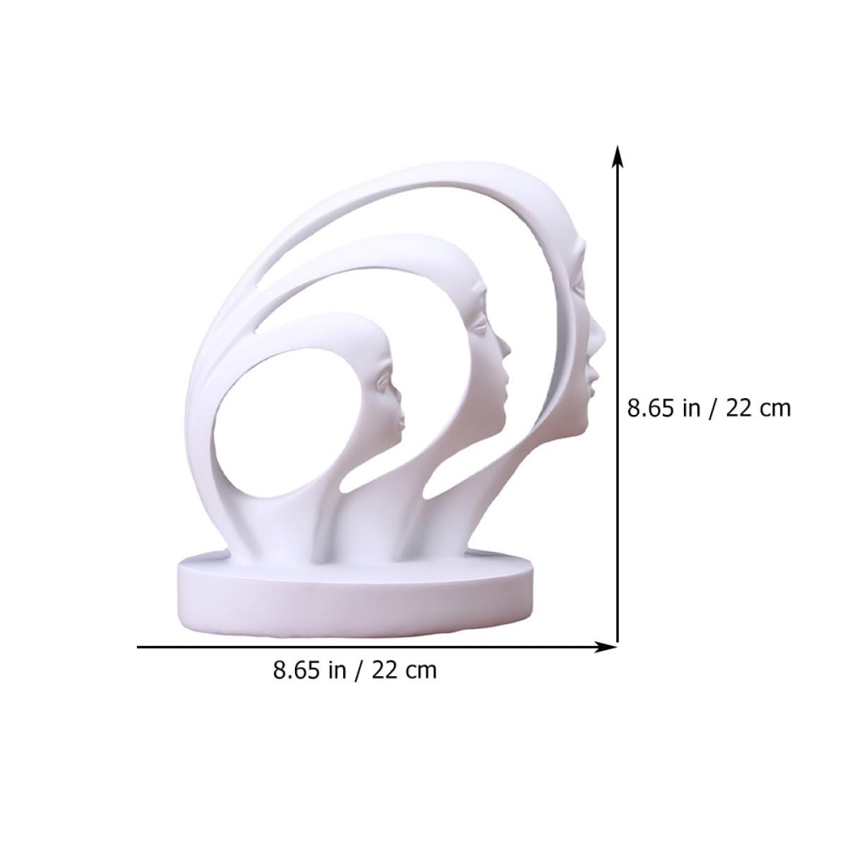 Beavorty Adorno Artesanal de Resina para Decoración del Hogar, Figura Elegante y Delicada para Dormitorio u Oficina, Diseño Único y Estilo Moderno en Blanco