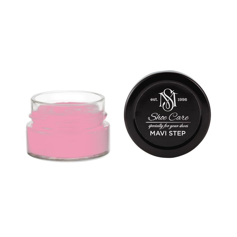 Crème de cirage rose fuchsia pour entretien et soin du cuir