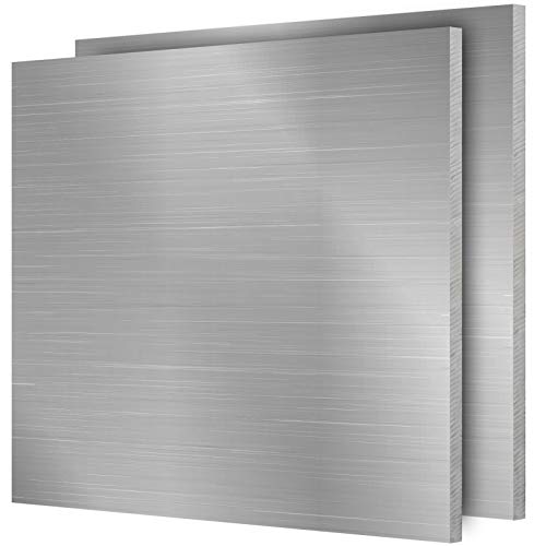 Hozeon KEILEOHO 2 Pack 6061 Aluminum Sheet 12 X 12 X 1/4 Inches, Sturdy And Durable Aluminum Plate, Heavy Duty Metal Aluminum Sheet cover