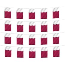 Qatar Banner Flag, Qatar Mini Flag Small Banner, for Party, Shops and Bars Decorations, And International Day Celebrations Qatar