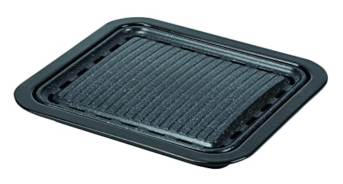 ?????(PEARL METAL) HB-6318 Grilled Meat Plate, 34×29cm, black (black 19-3911tcx)