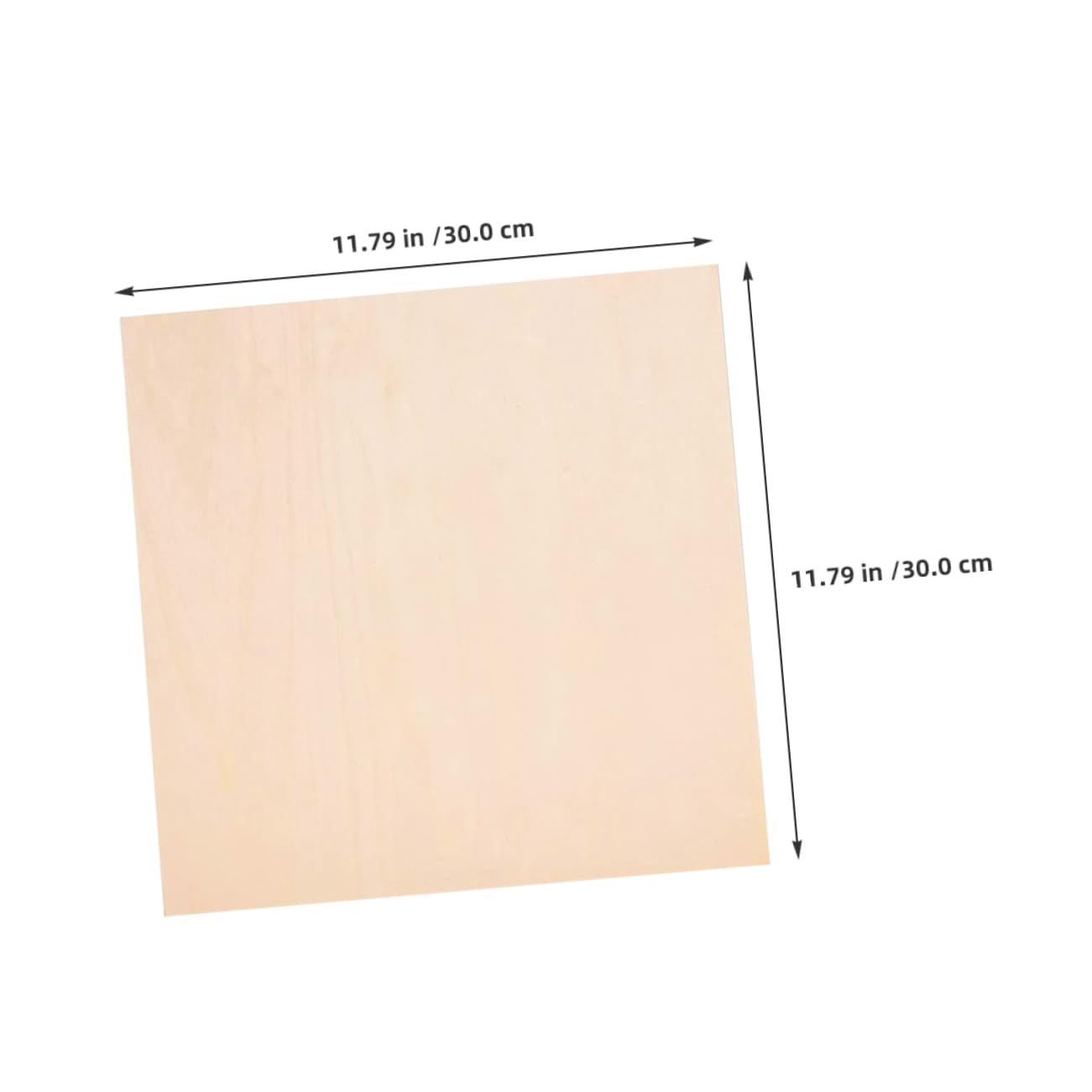 5pezzi Quadrati di Legno Grezzi per Progetti DIY e Modellismo