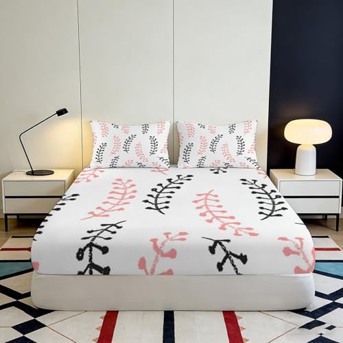Drap housse botanique 200x200 cm en microfibre à grand bonnet - 4