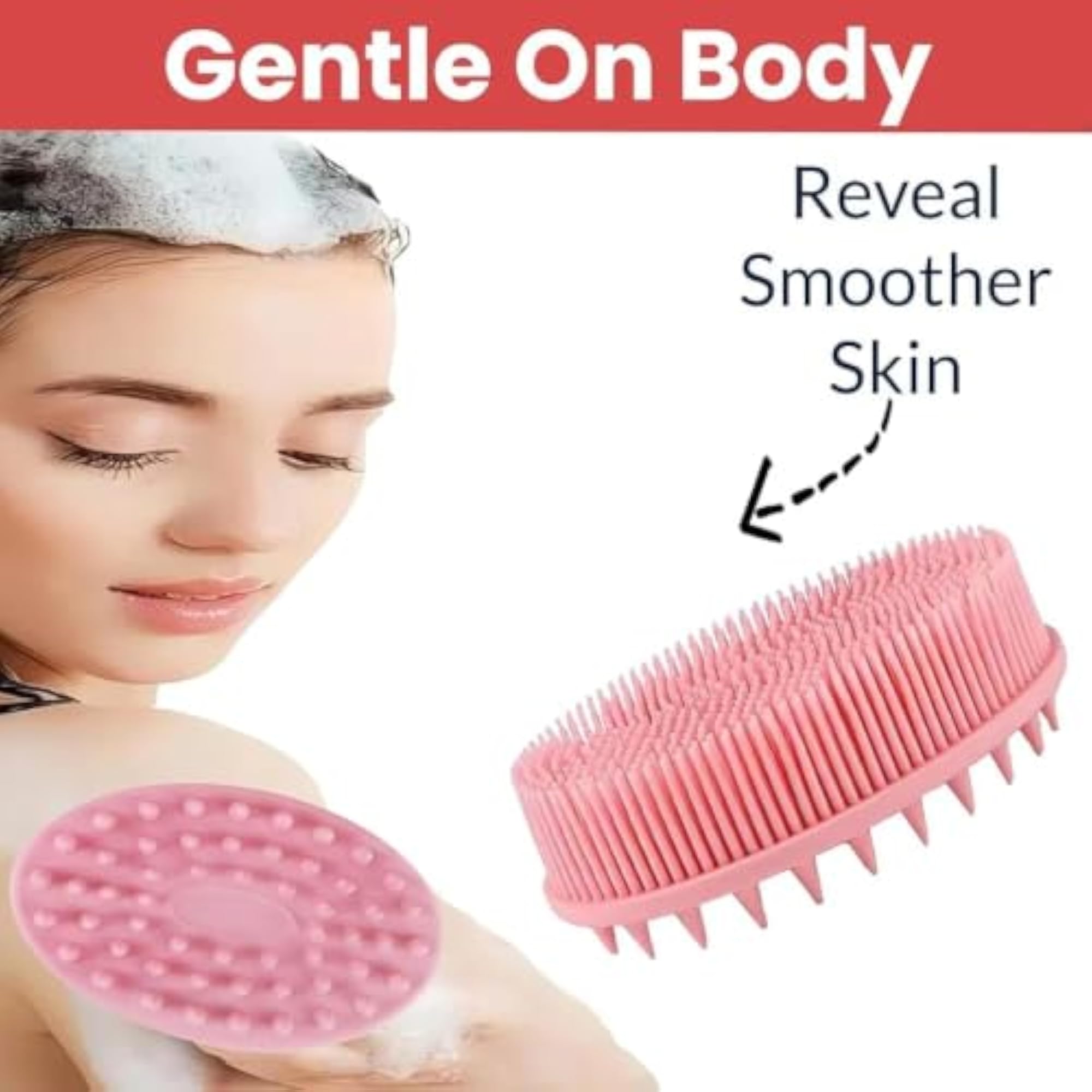 Silicone Scrubbing Brush for Bath & Cleaning