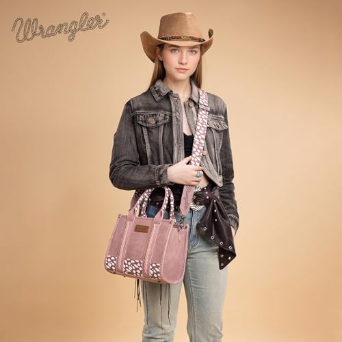 Image of Montana West x Wrangler Tote Bag for Women Western Cow Print Purse Designer Top Handle Handbags