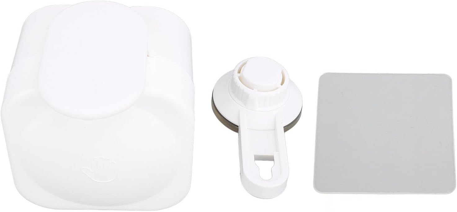 Wall Mounted Suction Soap Dispenser, Vacuum Strong Adsorption Press Bottle for Bathroom, Stable No Drill Plastic Soap Dispenser with Convenient Access and Efficient Cleaning (1)