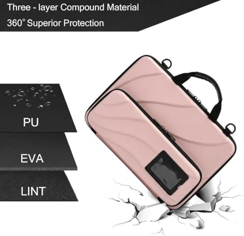 Image of 360All Around Protective Hard Shell Unisex Shockproof Laptop Bag Case Cover with Shoulder Strap, Messenger Bag with Superior Protection