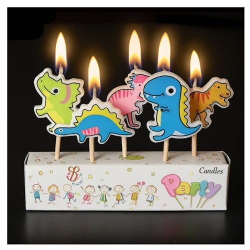 Image of Wanna Party Dinosaur Theme Birthday Decoration-Dinosaur Theme Candles Set for Kids Birthday Celebration & Cake- Cup Cake Decoration