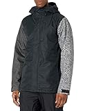 Volcom mens 17Fourty Insulated Snowboard Jacket, BLACK CHECK, XL