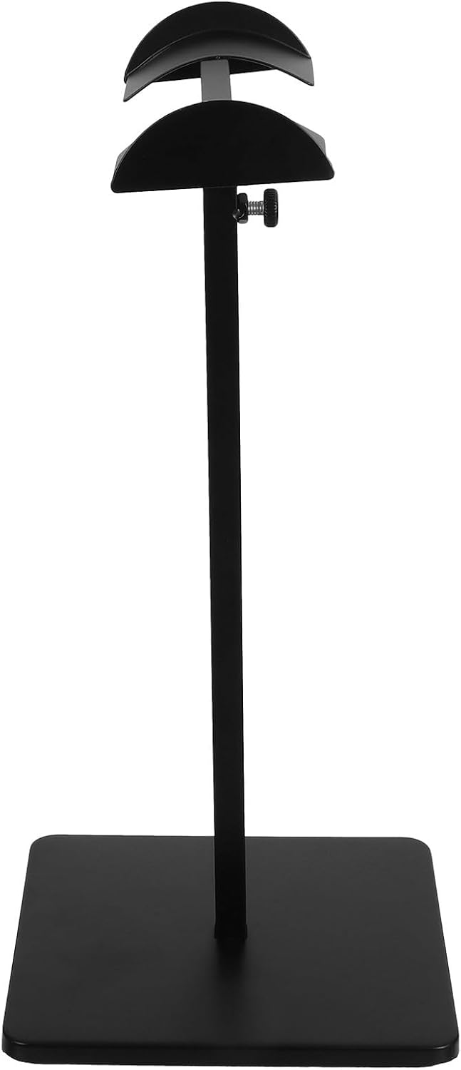 Adjustable Stainless Steel Purse Display Stand with Dual Hook, Black Painted Thickened Base, Bag Hanging Holder for Handbag and Purse Showcase in Retail Or Home Use