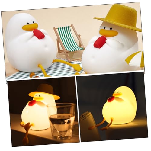 Lámpara de Mesa de Noche LED en Forma de Pato de Silicona miniatura 3