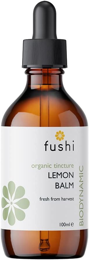 Fushi Organic Lemon Balm (Melissa officinalis) Fresh Tincture 100ml | Gentle Calming Herb | Biodynamic | Indigenously Sourced & Sustainable Farming | Ethical, Vegan & Made in The UK