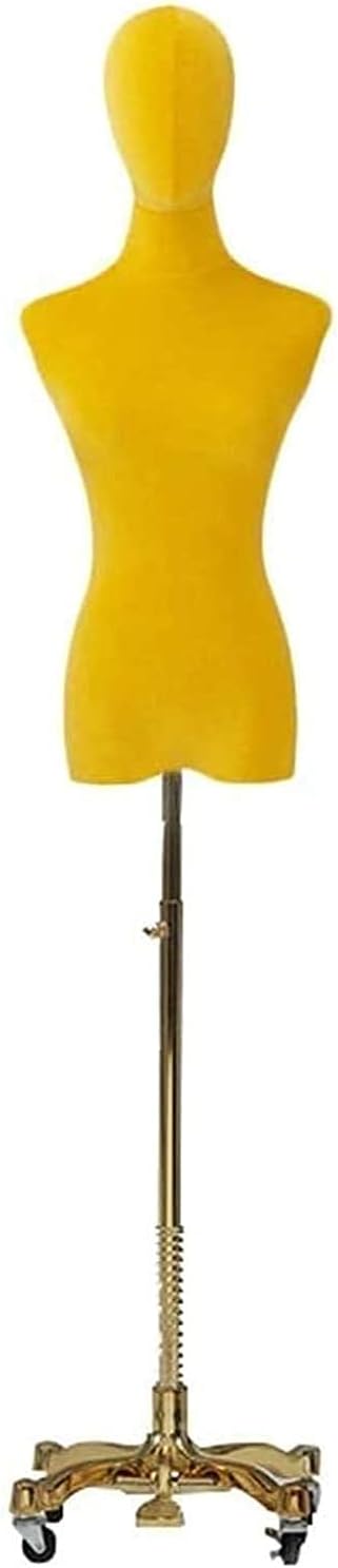 Dressmakers Mannequin Mannequin Body Seamstress Dressmaker Dummy Fashion Models Show Students Bust,Golden Caster Base Manikins