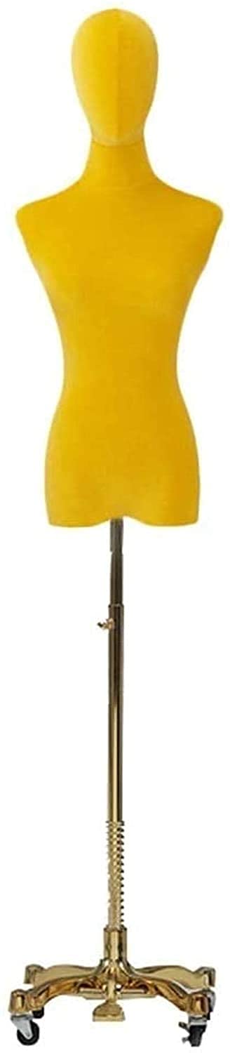 Dressmakers Mannequin Mannequin Body Seamstress Dressmaker Dummy Fashion Models Show Students Bust,Golden Caster Base Manikins