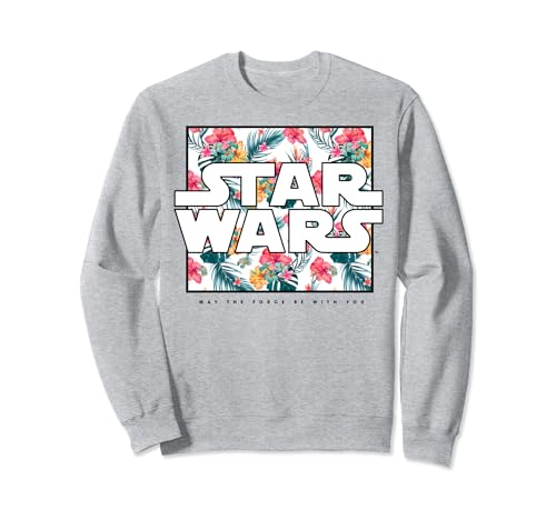Sweatshirt Star Wars May The Force Be With You Floral fini les vêtements geek sans style