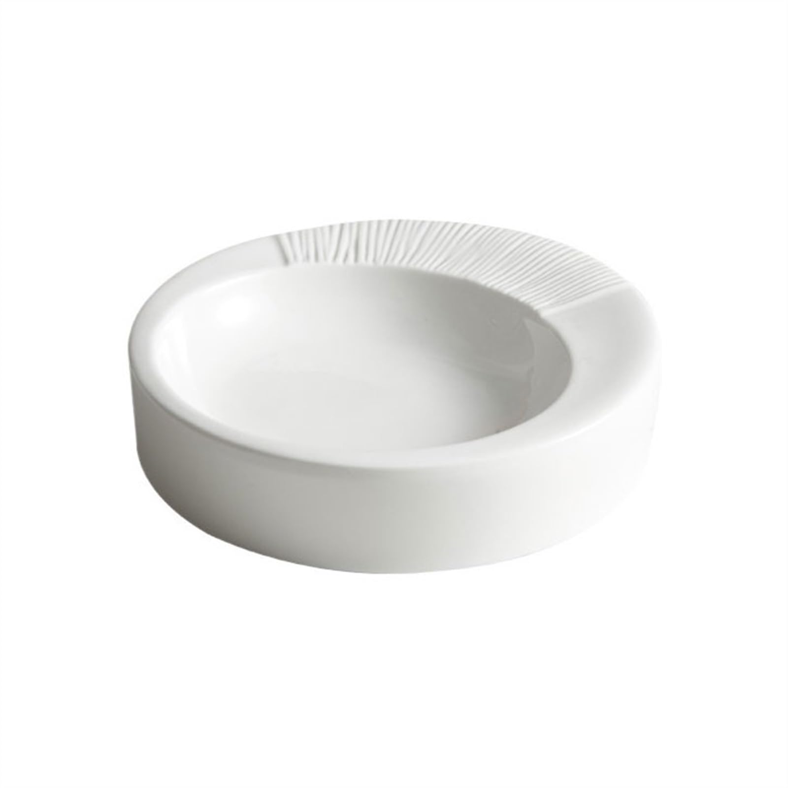 HPTHLY Plate Creative White Ceramic Vegetable Plate Soup Plate Featured Gazpacho Plate Hotel Ambiance Tableware Dessert Plate