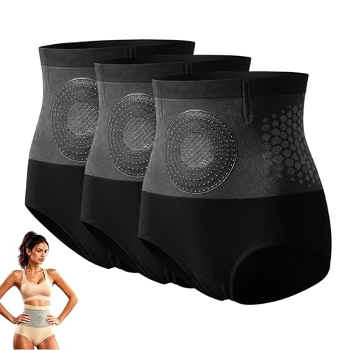 3 Packs Pauraju Burning Shorts Womens High Waisted Underwear Thermogenic Yoga Pants Postpartum Recovery Shorts Legging Comfortable Compression Briefs Sauna Short Weight Loss Ladies Workout Black