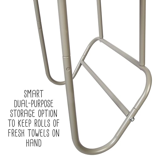 Porte-serviettes Honey-Can-Do BTH-09098 en acier au design épuré nickel satiné