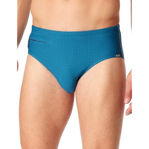 Schiesser Men's Quick-Drying Swim Briefs with Pocket Cover