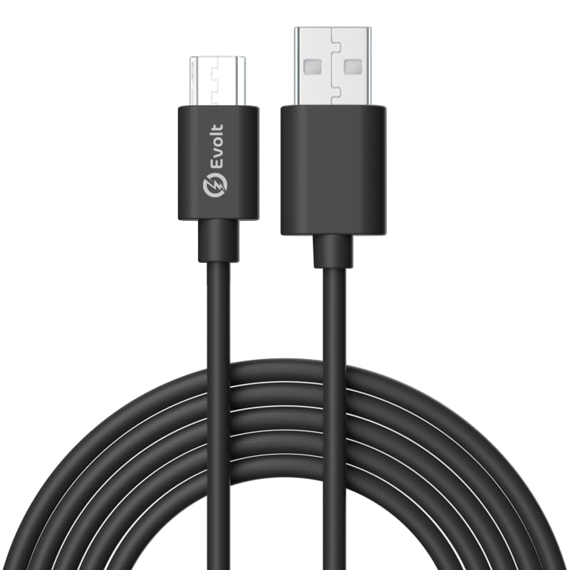 Evolt Gadgets Simplified ECA-M1 USB-A to Micro USB Charge & Sync Cable Black