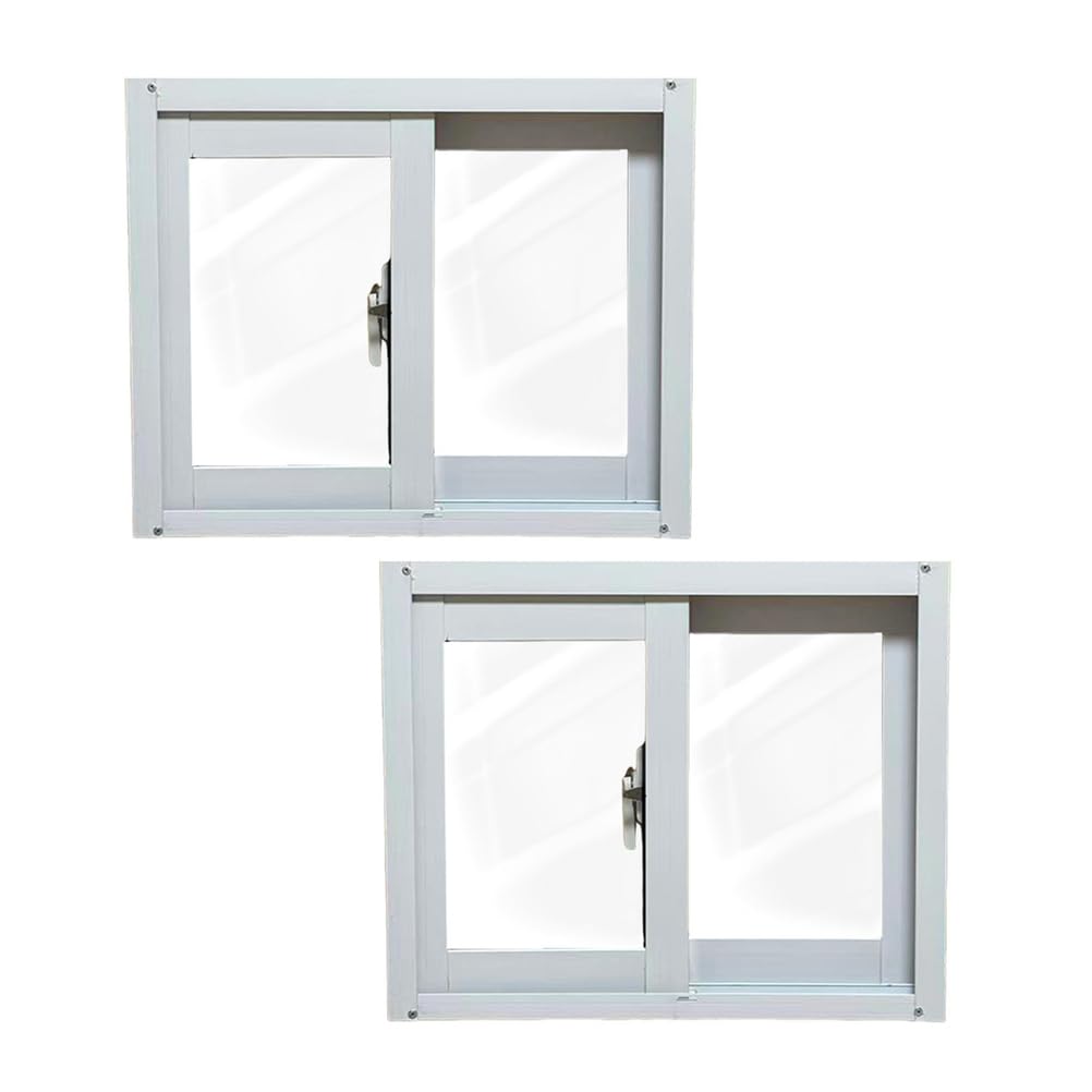 Fenêtre coulissante sous-sol 19.6x31.4 verre trempé lot de 2