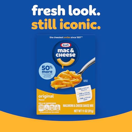 Image of Kraft Mac & Cheese, 1 Box, for Easy Dinner or Dinner Sides, Original Flavor, No Artificial Flavors, Preservatives or Dyes, 11 oz