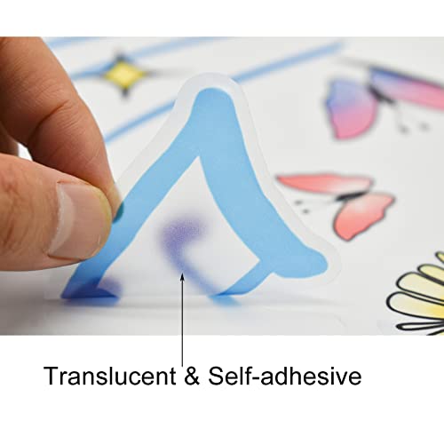 Pinenjoy Piano Girl Wall Decal Colorful Butterfly Flower Fairy Wall Sticker Dreamy Musical Note Wall Murals 41.3X32.2Inch Self-Adhesive Vinyl Wall Stickers For Bedroom Living Room Nursery Classroom Wall Decors #TOP4