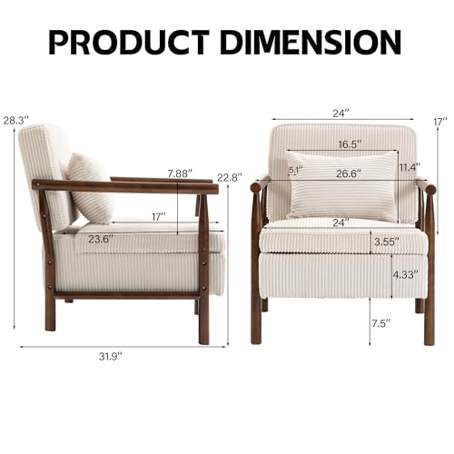 Sillón Cozy Plegable Blanco de Pana miniatura 3