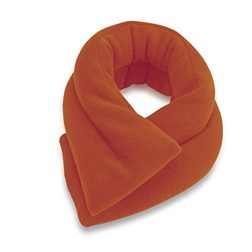 Microwave Heating Pad for Neck and Shoulders - Non Electric Heated Neck Pillow - Microwavable Neck Brace for Sleeping - Heat Packs for Pain Relief - Wheat Filled Bean Bag by Sunnybay (Orange)