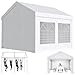 JUMMICO Gazebo Esterno Resistente UV 50+, Tendone per Feste 3x4, Gazebo da Giardino Impermeabilizzazione, Tendone da Esterno per Matrimoni, Feste, Raduni, Riunioni in Giardino, Bianco immagine