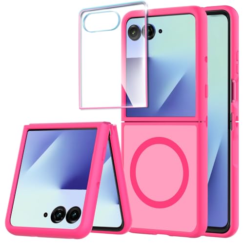 Coque antichoc Samsung Flip 7 rose avec vitre écran pour éviter les rayures