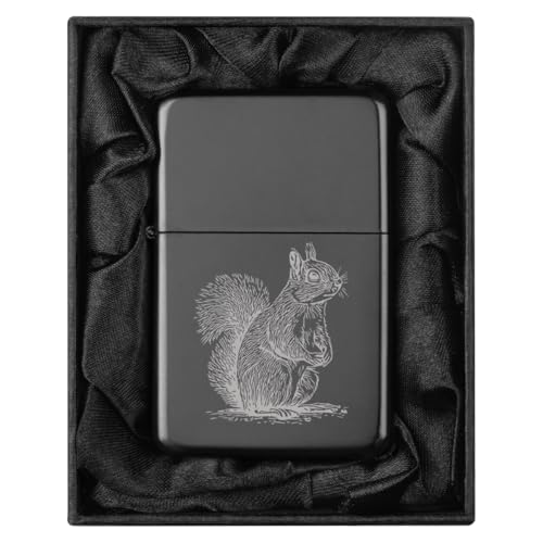 Encendedor en caja de regalo forrada en seda negra miniatura 1