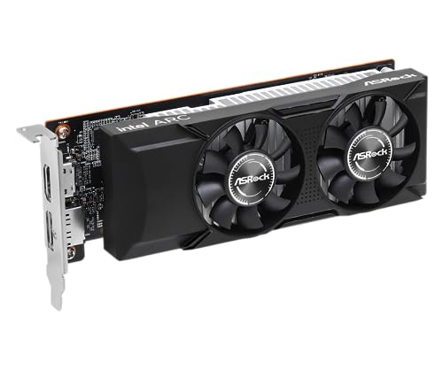 Image of ASRock Intel Arc A380 Low Profile 6GB GDDR6 96-Bit Displayport HDMI 0Db Silent Cooling 8K 7680 X 4320 Graphics Card pci e x4 Dual Fan