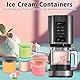 Cerioll Behälter für Eismaschine, 4 Stück Tubs Zubehör, Eiscreme Behälte, Behälter für Ice Cream Maker Mit Deckel, Deluxe Becher Auslaufsicher Kompatibel mit Ninja Creami NC299AMZ NC300 Eismaschine