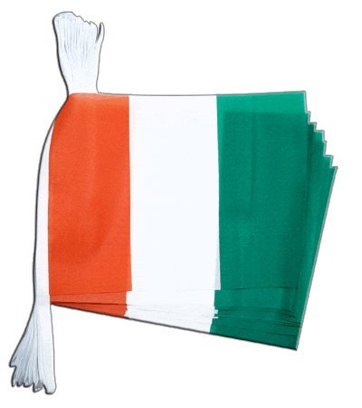 Guirlande drapeau Côte d'Ivoire de 5,9 mètres avec 20 pavillons Digni
