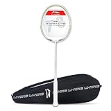 Li-Ning Wind Lite 700 Carbon Fibre Unstrung Badminton Racket with Full Cover, White/Red, s1