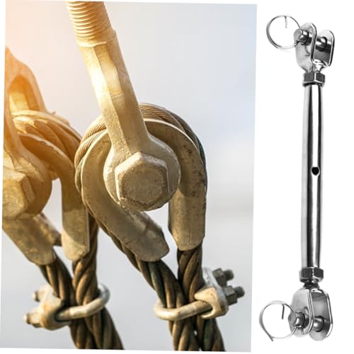 2 piezas de Tensor para Cable con Quijada de Acero Inoxidable de Alta Resistencia con Cuerpo Cerrado para Uso Industrial en Cables de Alambre miniatura 6