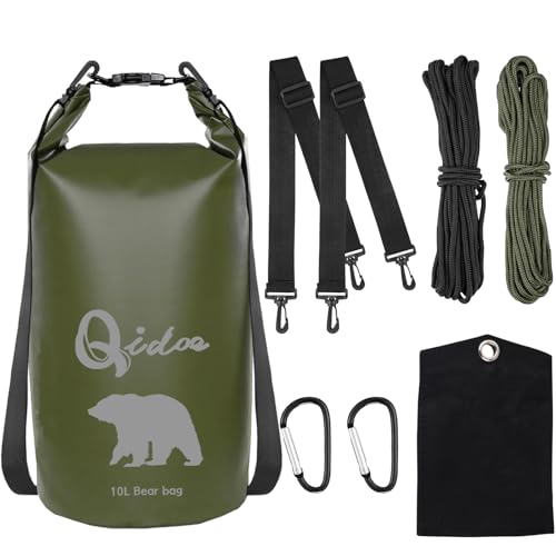 Bear Food Bag for Camping Ultralight Food Bag Hanging System 10 L Waterproof Bear Bag Pulley Systems Includes Waterproof Bear Bag