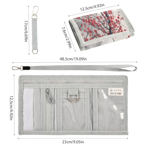 Plumblossom Traditional Kids Wallet for Boys Girls Outdoor Sport Trifold Wallets for Youth Teen Children Wallet with Zippered Coin Pockets Card Holders Novelty Wallets with Magic Sticker3