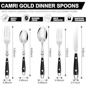 20-Piece Bistro Silverware Set for 4, Everyday Flatware, Black Handles Utensils Set, Retro Stainless Steel Forks and Spoons, Mirror Finished Utensil Sets for Home Restaurant, Dishwasher Safe Cutlery 20 Piece Bistro Silverware Set for 4 Everyday Flatware Black Handles Utensils Set Retro Stainless Steel Forks and Spoons Mirror Finished Utensil Sets for Home Restaurant Dishwasher Safe Cutlery
