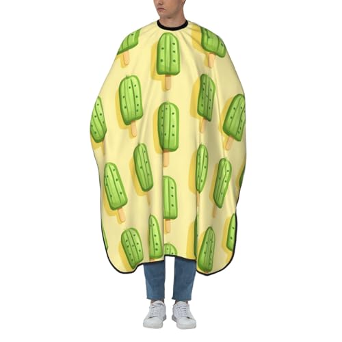 TZTTZT Green Popsicle Print Barber Cape - Hair Cutting Capes for Adults, Professional Large Size Barber Cape for Men Women Hairstylist, Hairdressing Salon Capes 66x55 Inches