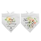 family Kitchen My Humans are Getting Wedding Married and She Said Yes Dog Bandana，Pet Scarf Accesso