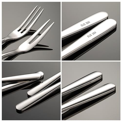 ZDFQly 12 Pcs 304 Stainless Steel Forks Sets for Appetizers, Dessert, Party