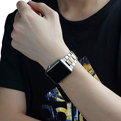 Image of iiteeology Compatible with Apple Watch Band 42mm 41mm 40mm 46mm 45mm 44mm, Light Resin with Stainless Steel Replacement Wristband for iWatch Ultra 3 /Ultra 2 49mm Series 11-1 SE 3