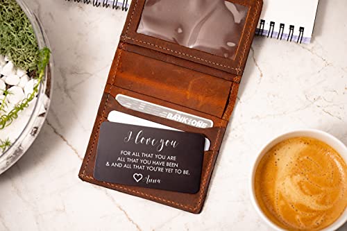 Custom Engraved Wallet Insert Card - Black2