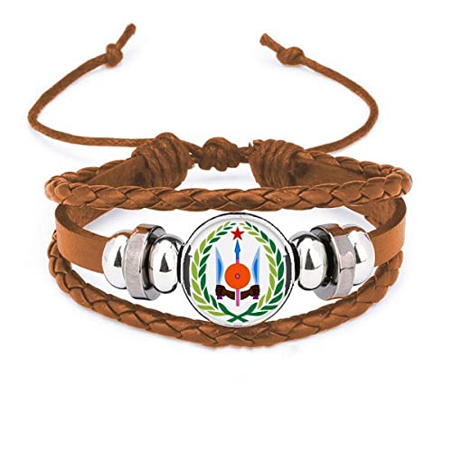Bracelet Djibouti cuir gravé symbole national idée cadeau culturel et mémorable
